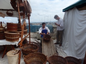 A basket weaving demonstration 